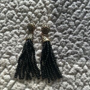 Sugarfix x Baublebar Black Beaded Chandelier Style Earrings